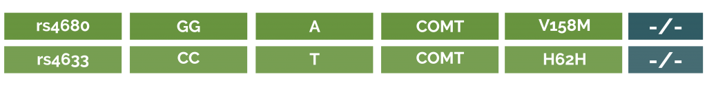 COMT gene profile